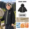 Jaqueta Europeia Masculina à Prova D'água com Plus Veludo 2026 Nova Inverno Roupas Infantis Tamanho Médio e Grande Roupas de Inverno para Bebês e Crianças Top Tendência