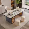 Juego de mesa de té y sillas de pizarra, una mesa y cinco sillas, mesa de té para sala de estar, nuevo modelo 2026, juego de té de alta gama, juego completo de mesa de té