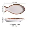 Plato Cerámico Creativo con Forma de Pez Estilo Japonés Plato de Pescado para Uso Doméstico, Plato de Pescado para Cocinar Pescado al Vapor, Plato Grande Ovalado para Pescado Vajilla