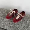 Zapatos de Entrenamiento Alemanes Retro Marrones de Cuero Genuino para Mujer 2026 Nuevos Versátiles con Cordones Bloques de Color Tenis Casuales Zapatos Forrest Gump Tenis