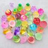 Alta permeabilidade gradiente cor frutas resina acessórios saco cego DIY tremolo jóias atacado casa de bonecas enfeites DIY micro paisagem