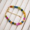 Nuevo Chino Original Verano Colorido Dopamina Turmalina Natural Arcoíris Collar Pulsera Todo-combinable Collar de Alta Gama para Mujer