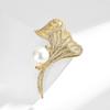 Moda Europeia e Americana Francesa Retro INS Luz de Luxo Indústria Pesada Zircônio Ginkgo Broche High-end Light Luxury Corpete Acessórios Mulheres