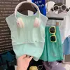 Conjunto de Hielo de Verano para Niños y Niñas, Chaleco Casual Delgado de Dos Piezas, Shorts de Secado Rápido para Niños, Ropa Deportiva sin Mangas