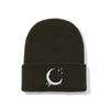Gorro de punto con bordado de luna y estrella de Amazon, de AliExpress, para otoño e invierno, de lana, para montar al aire libre.