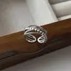 Anillo Minimalista Entrelazado con Línea Cruzada para Mujer, Moda Vintage, Artesanía Pesada, Nuevo Anillo Abierto con Cuentas, Anillo para Dedo Índice, Moderno
