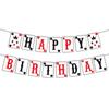 Decoración para fiesta de cumpleaños con temática de póquer transfronterizo, bandera de cumpleaños, pancarta de feliz cumpleaños