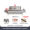 Tongyuite Escandinavo Moderno Casual Tela Tecnológica Celebridad de Internet Lujo Ligero Cama Doble Dormitorio Principal 1.8m Cama Acolchada Suave Cama de Tela