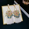 Pendientes de Borla con Forma de Gota de Agua y Circonita Azul Estilo Francés, Lujo Ligero y Sensación de Alta Gama, Pendientes de Moda Versátiles con un Diseño Único