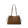Bolso Tote Mujer Nuevo Piel Genuina Retro Frosted Piel de Vaca Gran Capacidad Hombro Único Axila Bolso de Hombro Cruzado de Alta Gama