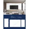 Pizarra Brillante 900*1800 para Toda la Casa con Textura Ilimitada que Puede Usarse como Pizarra de Pared y Suelo Ingeniería Decoración del Hogar
