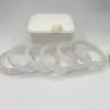Pulsera Ojo de Gato Hielo Translúcido Pulsera de Círculo Completo Color Degradado Macarrón Calcedonia Degradada Joyería de Mano para Mujer En Stock Ventas al por Mayor