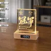 Personalización de Trofeos de Cristal Luminoso, Relojes de Madera Maciza Creativos, Adornos de Medallas, Souvenirs para Eventos de Reunión Anual de Empresas para Empleados