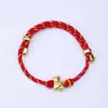 Pulsera de Cuerda Trenzada Roja para el Año del Caballo, Pulsera de Hilo Rojo para el Año del Zodiaco, Regalo para Novia, Signo del Zodiaco, Joyería de Mano para la Paz y la Felicidad