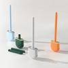 Mini Escova de Vaso Sanitário de Silicone Famosa na Internet para Uso Doméstico, Sem Cantos Mortos, Montada na Parede, Escova de Limpeza de Banheiro Destacável