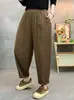 2026 Primavera/Verão Novo Vintage Corte Solto Cor Sólida Camisa Casual Versátil Conjunto de Camisa e Calça Venda por Atacado