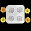 Molde de silicone de Margarida de quatro peças sabonete artesanal flor de carne de quatro peças vela epóxi bolo molde de cozimento em estoque