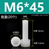 Tornillos de Nylon Hexagonales M3M4M5M6M8M10M12 Cabezal de Copa de Plástico Cabezal Cilíndrico Moleteados Tornillos de Apriete Manual Aislados