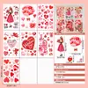 Decoraciones de regalo de corazón de Cupido para el Día de San Valentín para niñas, pegatinas electrostáticas para puertas y ventanas de vidrio, ambiente floral