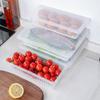 Caja de Almacenamiento Rectangular de Plástico para Pescado y Mariscos, Verduras, con Drenaje para Cocina, Refrigerador