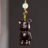 Figura de Sândalo Verde Urso Violento Ornamentos de Mesa Blocos de Construção Urso Tuia Decoração de Casa para Inauguração Presentes Brinquedos da Moda para Crianças