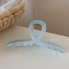 Pinza de Tiburón Grande de Color Gelatina Estilo Coreano Clip Transparente de Resina Cruzada Estilo Popular Accesorios para el Cabello de Moda