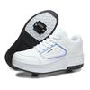 Sapatos de Salto Infantil Transfronteiriços Sapatos Masculinos e Femininos Sapatos para Adultos Sapatos Voadores de Duas Rodas Sapatos com Rodas de Cadarço Patins Estudantis