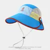 Sombrero Versátil para Niños, Tela de Secado Rápido, Estilo Delgado, Sombrero de Pescador de Ala Ancha, Bloques de Color, Sombrero de Cubo Desmontable, Sombrero de Malla Protector Solar para Verano 2026