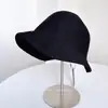 Chapéu de Pescador de Aba Curta de Malha Estilo Verão Novo Dongdaemun da Coreia do Sul para Mulheres, Chapéu de Bacia Fashion com Alça de Abertura nas Costas