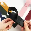 Etiqueta de equipaje de cuero PU de doble cara con logotipo y color personalizados, Etiqueta de equipaje de estilo colgante largo con tablero de cuero cosido para tarjeta de embarque