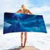 Toalla de playa de la serie Frozen de dibujos animados transfronteriza fibra de poliéster impresión 3D toalla de playa de poliéster venta al por mayor