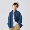 Ropa para Niños Haima 2026 Otoño Nueva Moda Camisas de Otoño para Niños Estilo Coreano Ropa Infantil Camisas de Mezclilla Tendencia