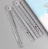 [Régua Dobrável Transparente] Régua, ferramenta de desenho, transferidor, design criativo, régua dobrável simples, régua reta, régua graduada