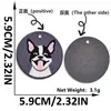 Parches bordados de lindo gato y perro de dibujos animados, parches redondos de animales, accesorios hechos a mano para bolsos, colgantes para llaves