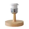 Lámpara de Mesa de Madera Maciza Portalámparas DIY Diseño Creativo Chasis Interruptor Cable Poste de Lámpara Portalámparas Combinación Accesorios de Iluminación de Madera Original