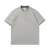 Ropa para Hombre Muqiu 2026 Verano Nuevo Estilo Camiseta de Manga Corta Henley con Bloques de Color Ajuste Holgado para Hombre
