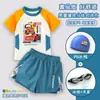 2026 Novo Traje de Banho Infantil do Relâmpago McQueen Conjunto de Roupa de Banho Duas Peças para Meninos Pequenos Secagem Rápida