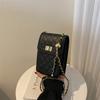 Bolsa Pequeña para Mujer 2026 Nuevo Estilo Coreano de Moda Color Sólido Acolchada con Cadena para Teléfono Bolso Cruzado Bolso de Textura Moderna