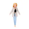 E-commerce Transfronteiriço Vestido para Boneca Barbie de 11 Polegadas 30cm Roupa Externa Pequena e Cheirosa Roupa Externa de Lã Calça de Couro Pronta para Venda
