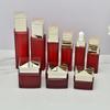 Set de frascos cuadrados de vidrio de 30 ml, frasco gotero, frasco para loción, desmaquillante, frasco para tónico