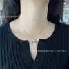 Collar Retro de Plata de Ley para Mujer de Celebridad de Internet, Diseño Simple y Moderno, Cadena para Clavícula, Joyería con Colgante Elegante, Regalo para Niñas