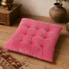 Cojín de Asiento de Terciopelo de Cristal Suave Grueso Redondo/Cuadrado Almohadilla para Silla Antideslizante Comedor Sofá Esterilla para Asiento Decoración del Hogar