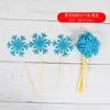 Amor estrella de cinco puntas copo de nieve Bandera para pastel de piruleta tarjeta de fiesta de cumpleaños bandera de decoración de mesa de postres