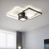 Candeeiro de teto da sala de estar nórdico moderno minimalista combinação retangular atmosfera da casa preto e branco minimalista iluminação do quarto quarto
