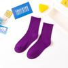 Primavera e outono cor sólida absorvente de suor respirável tubo meias amantes meias moda esportes Coringa meias fabricantes atacado