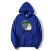 Sudadera con capucha de nuevo diseño para otoño e invierno, talla grande holgada, estampado de dibujos animados, terciopelo para mujer, manga larga, top casual de pullover