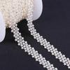 Fila doble línea doble ABS con cadena de perla de diamante hilo de cuentas cadena para vestido de novia diy material hecho a mano accesorios fabricantes venta al por mayor