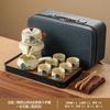 Lujo Ligero Gama Alta Oficina Semi-Automático Preparación de Té Horno Ru Retro Qingshan Kung Fu Juego de Té Hogar Estilo Chino Taza de Té