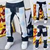 Pedido original europeo y americano etiqueta cortada comercio exterior calidad liquidación lujo ligero ganado original cola jeans pantalones de hombre primera línea pedido de cola