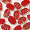Festivo Grande Rojo Año Nuevo Ovalado Gota de Pegamento Aleación Flor Seca Joyería Accesorios DIY Boda Tocados Femeninos Pasador Material